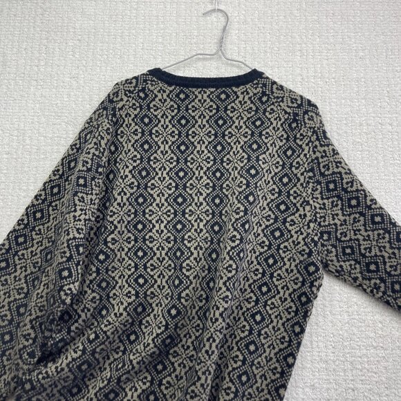 Vintage 90s Pierre Cardin Knit Sweater Mens M Psychedelic Geometric AOP Black - Picture 10 of 10
